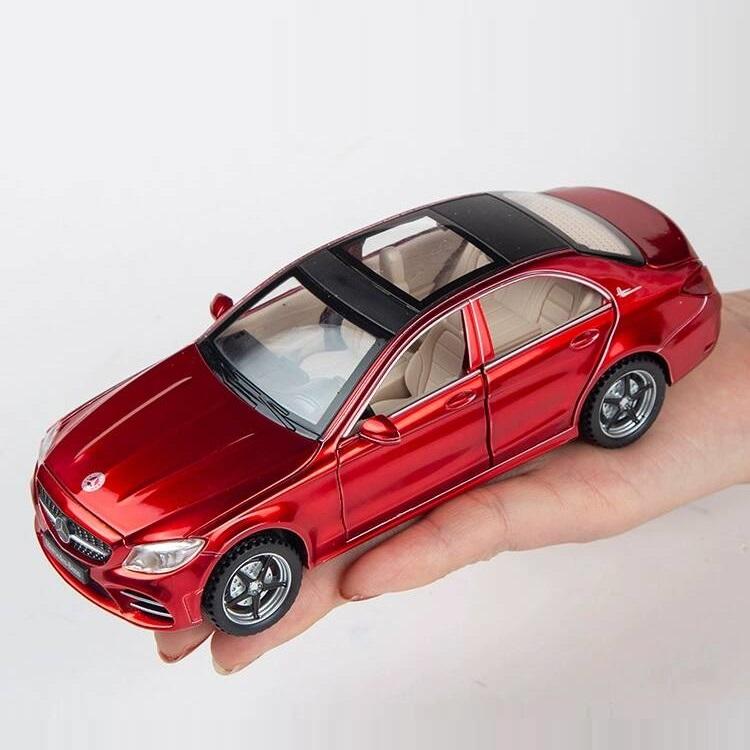 Mercedes Benz C260L Simulation Diecast & Toy Vehicles Sounds & Light Pull Back Car 1:32 Alloy Model Gifts For Children