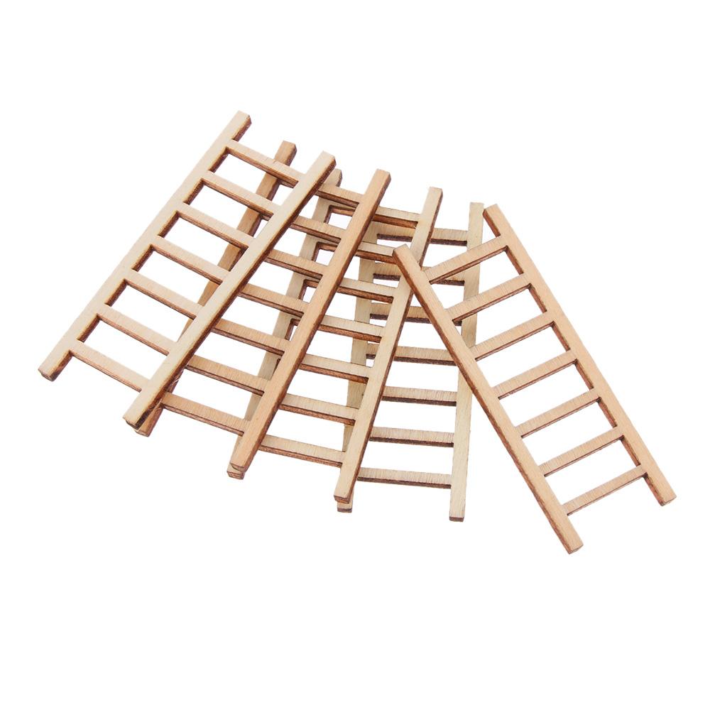 Gardening Supplies Micro Landscape Garden Ornament Miniature Wooden Ladder Home Decoration