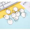 50 Pieces Metal Rimmed for Key Tags Round Paper Tags with Metal Rings White Label for Car Keys and Door Keys 31mm White