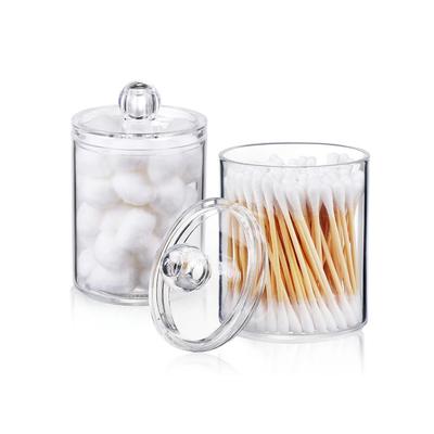 Circular Cotton Swab Box Transparent Plastic Dust Cover Simple Toothpick Beautiful Ball Dental Floss Stick Jewelry Storage