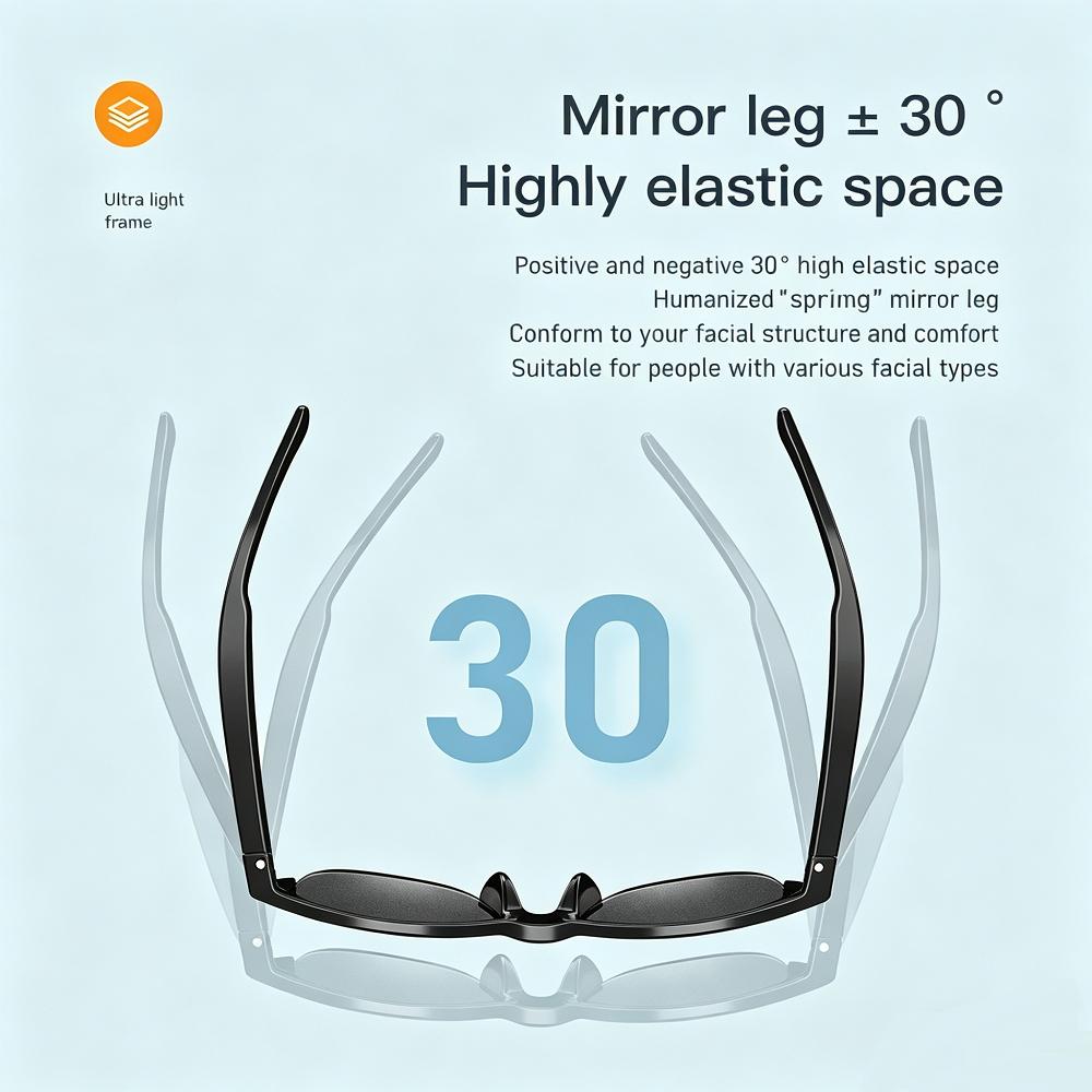 Touch Control Sunglasses Black Smart Bluetooth Audio Glasses Uv Smart Glasses Smart For Travel Beach Activities Outdoor Sports