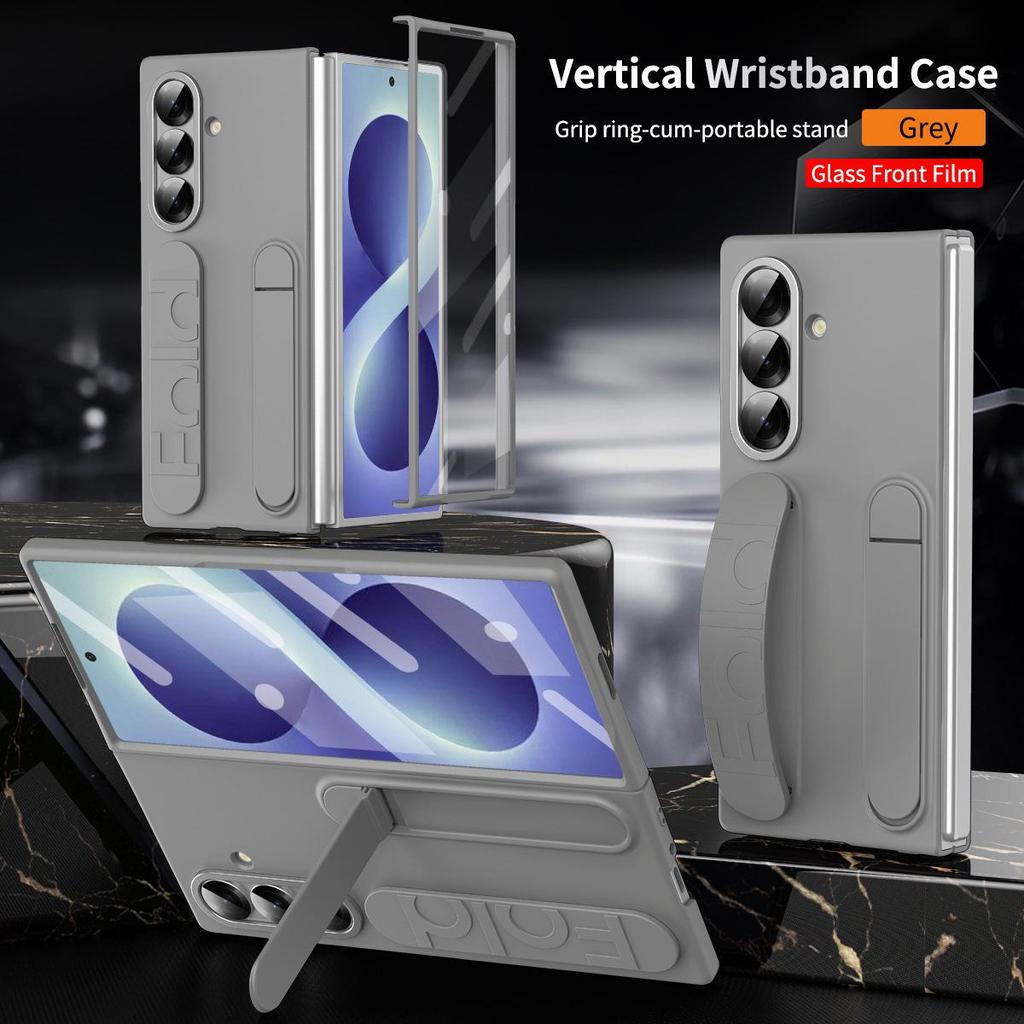 Funda para Samsung Z Fold 7: Soporte FOLD6, Correa de muñeca, Película anticaídas, Protección integrada