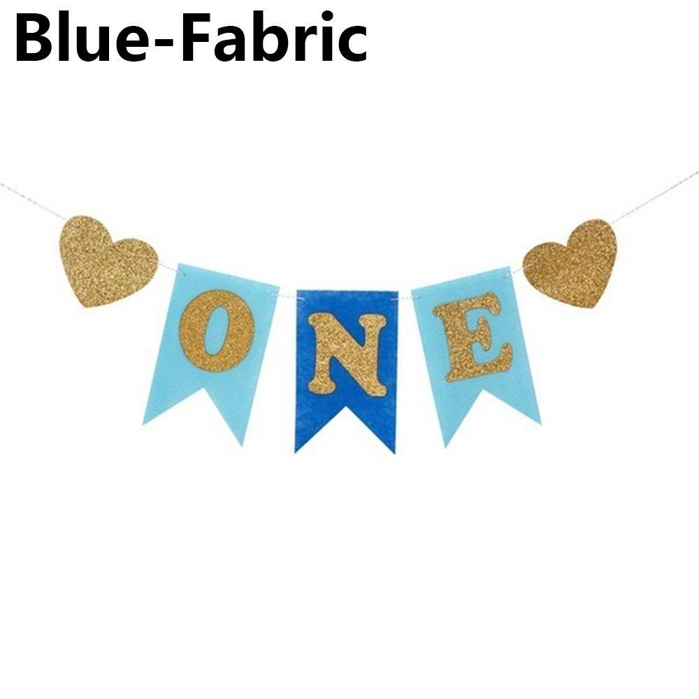 Prince Princess ONE Photo Prop 1st Birthday Party Decor Garlands Hanging Flag Bunting Banner