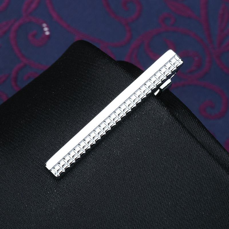 Herren Mode Vielseitige Krawattenklammer Business Anzug Gold Silber Hochzeit Herren und Damen Anstecknadel Koreanische Version Sicherheitskragenclip