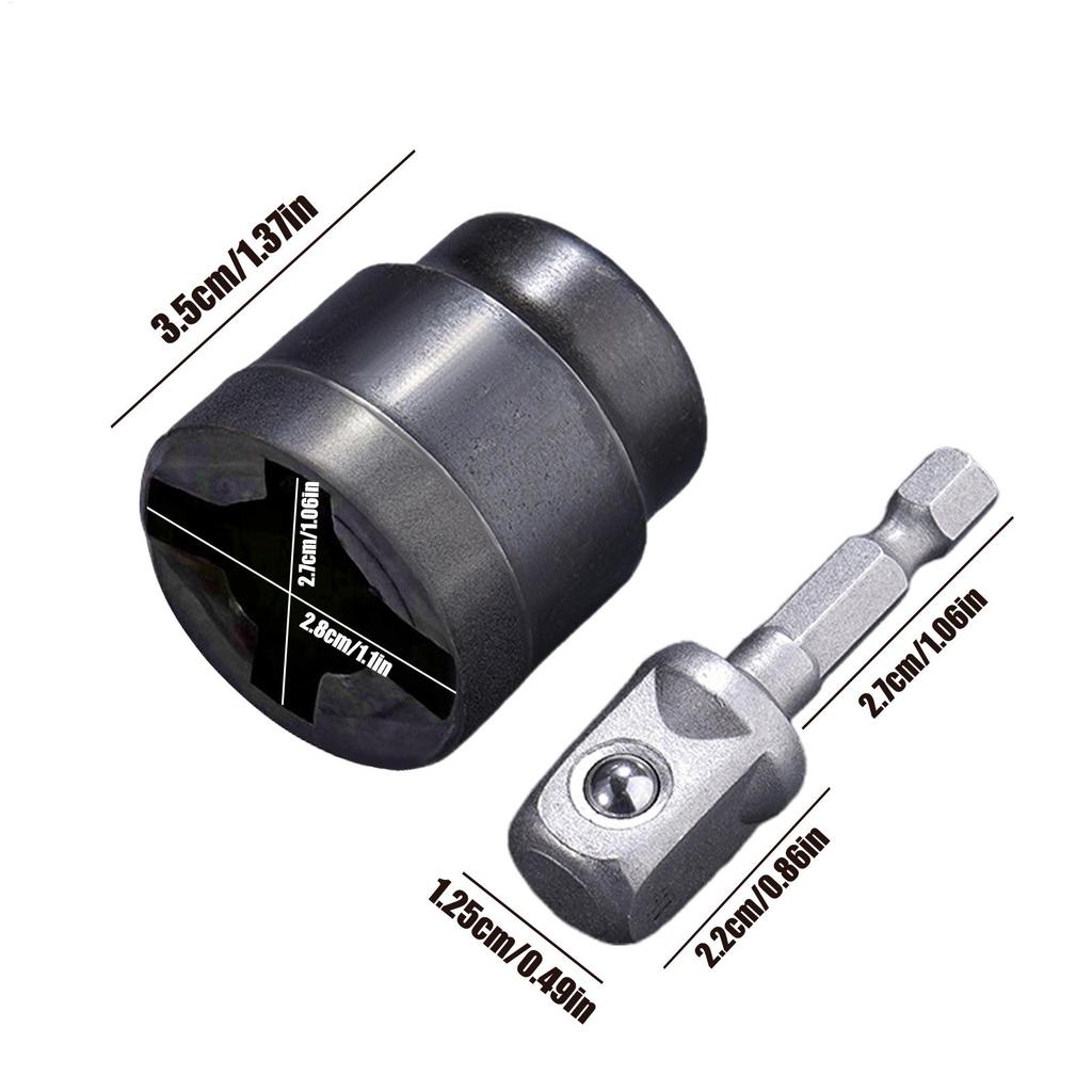 Scissor Jack Drill Adapter Car Scissor Jack Socket Heavy-Duty Tool Change Converter Rust-Resistant Accessories Attachment