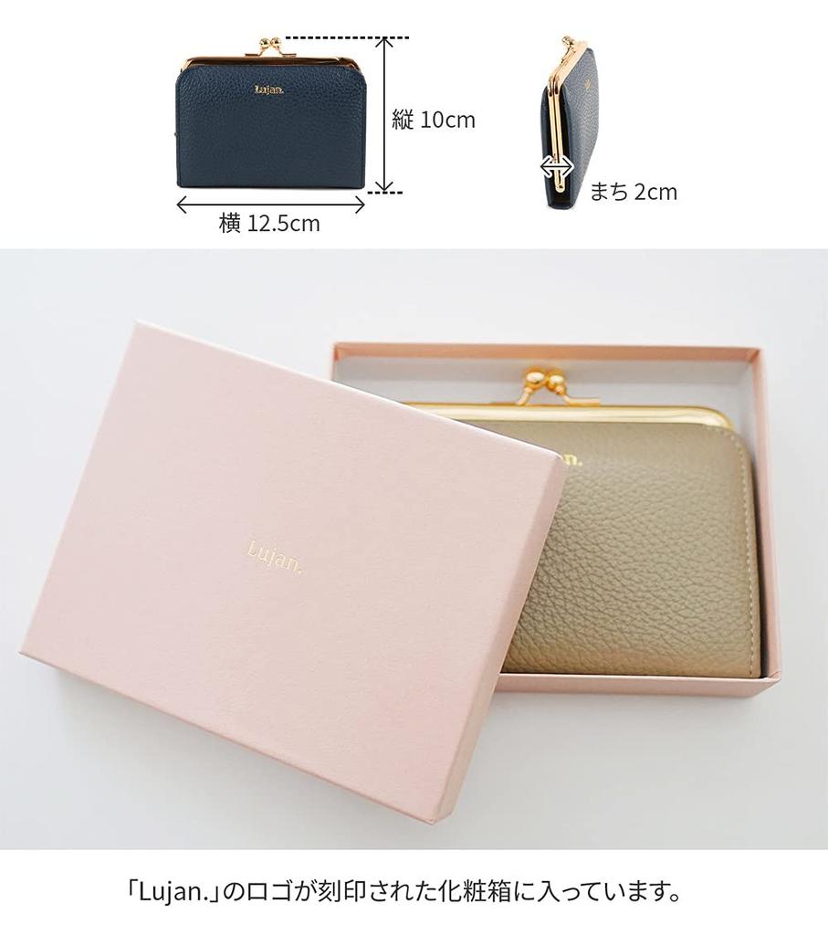 Genuine Leather Clasp Salmon Lujan. Women's Wallet, Pink, LU-92521A-PI