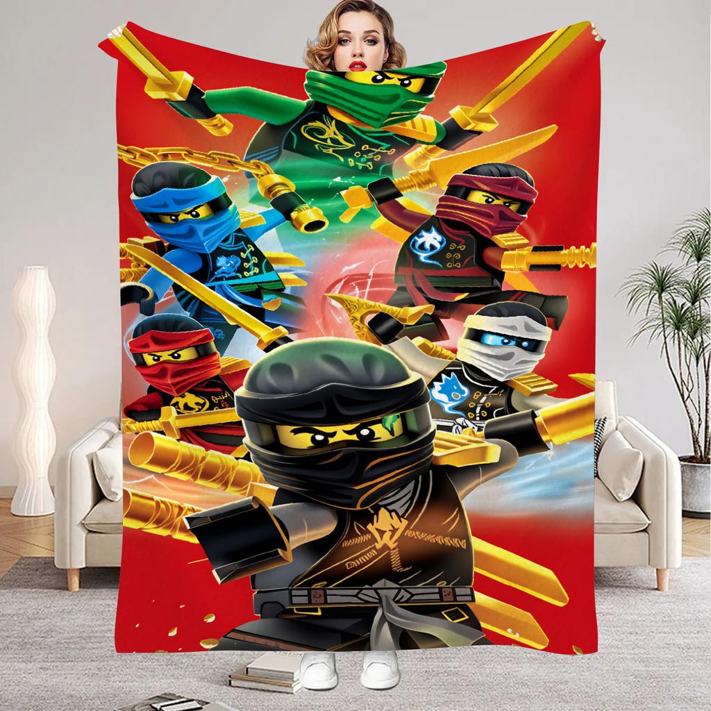 Spel N-Ninjagos Plaid voor Jongens Zomerkamp Bank Bed Zacht Pluizig Meerdere Maten Dutbed Sprei Alle Seizoenen