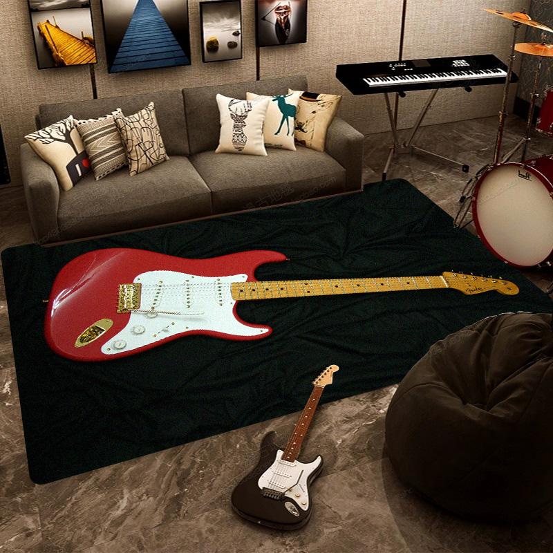 F-Fender rectangular carpet rock guitar band instrument decoration speaker retro floor mat shock absorption rugs