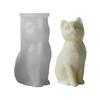 Easy to Clean Silicone Candle Mold Soap Moulds Sitting Cat Shape Resin Project Moulds Silicone Texture for Candle