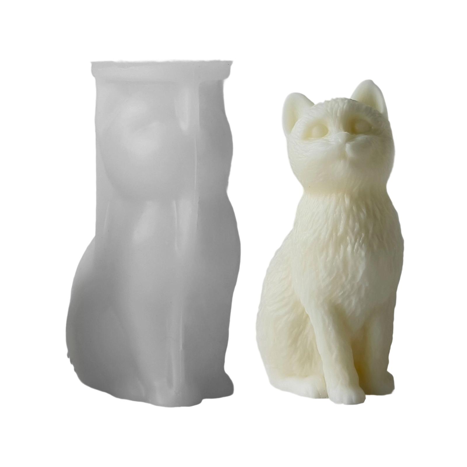 

Креативная силиконовая форма для свечей 3D в форме сидящего кота, формы для украшений, силиконовые формы для рукоделия, силиконовая текстура для рукоделия T1