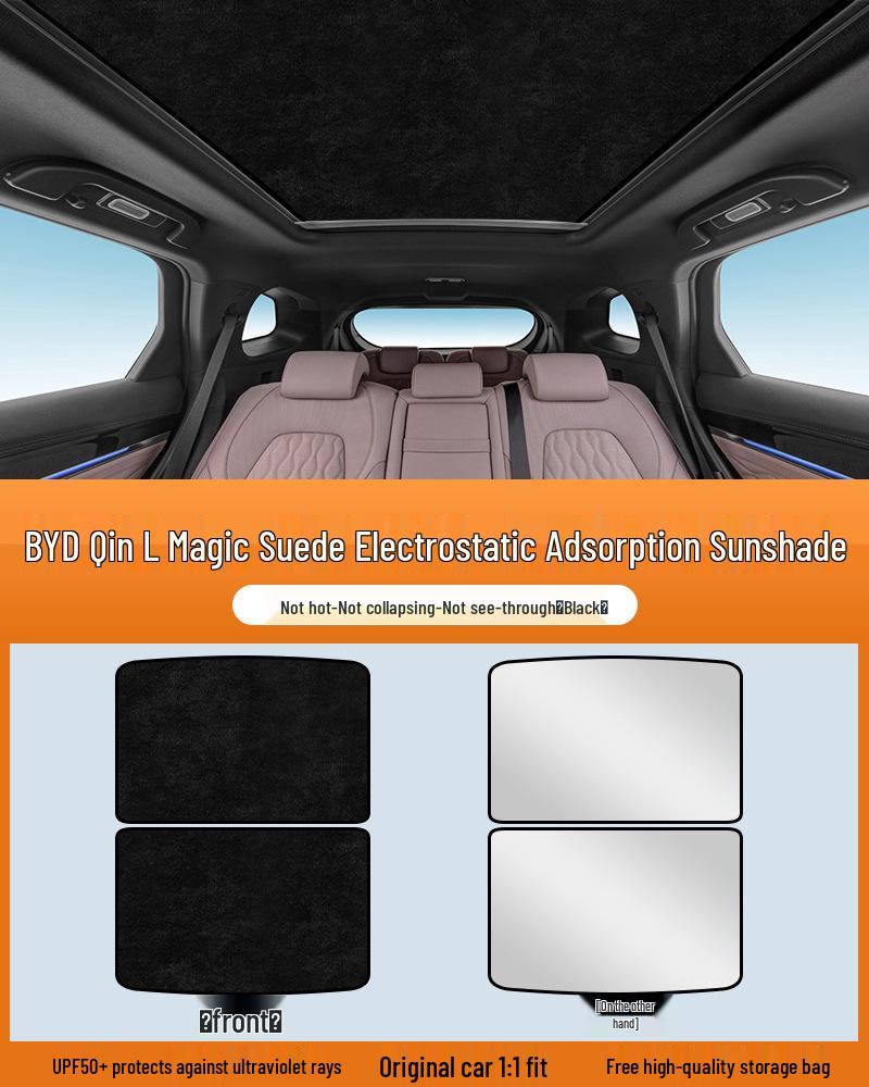 Electrostatic Sunshade Curtain for BYD Song, Seal, Qin, Han, Yuan, Tang, EVDM with Sunroof