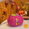 Funny Trick or Treat Bag Printing Pumpkin Handbag Portable Halloween Candy Bag  Party Supplies