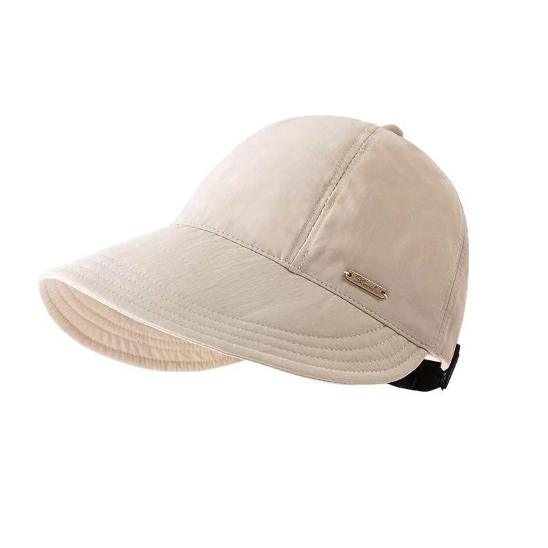Zhao Lusi Style Women's Spring/Summer 2024 UV Protection Black Fisherman Sun Hat