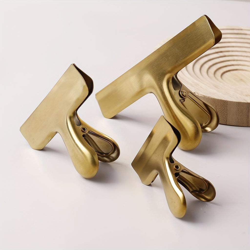 1pc/3pcs Snack Bag Clips, Stainless Steel Food Bag Sealing Clips, Long Tail Document and File Organizer Clips for Snacks