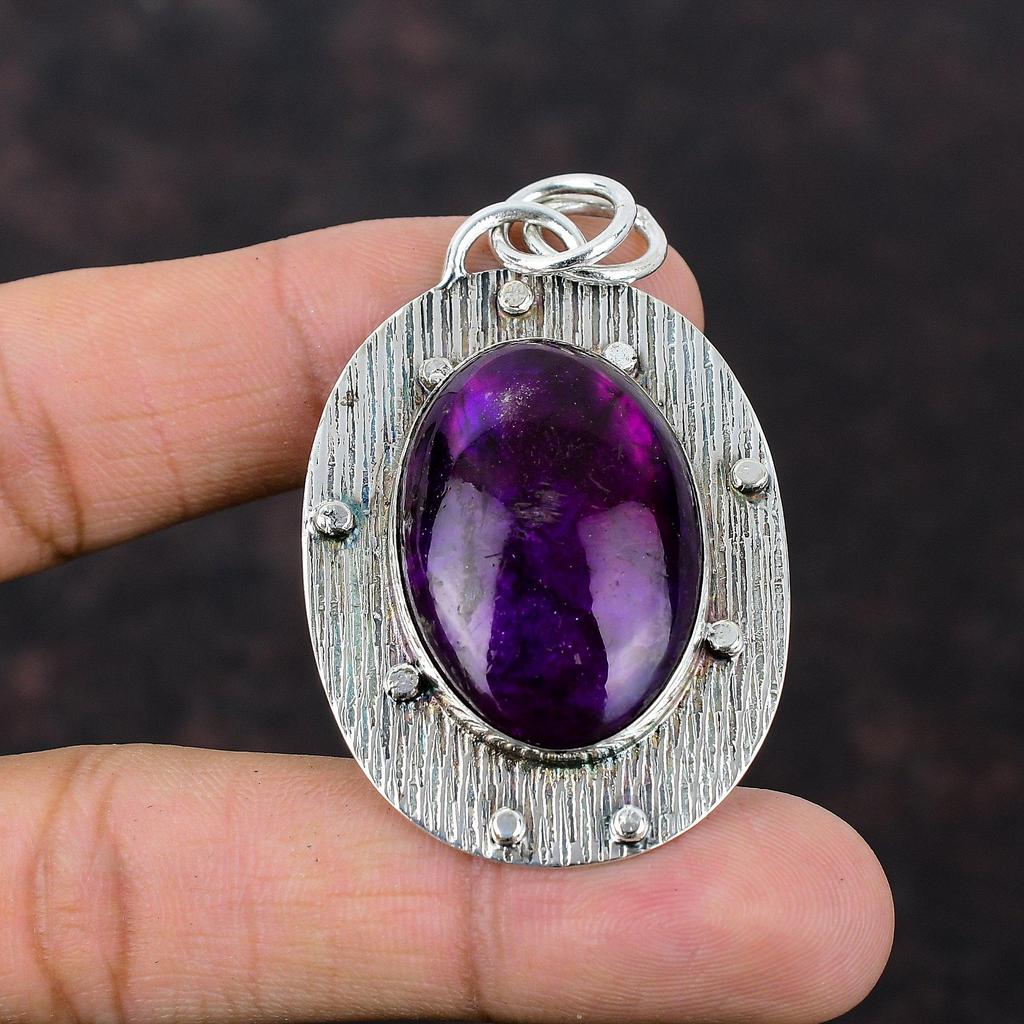 Lila Feuer Labradorit Anhänger Handgefertigter stilvoller Schmuck 925 Sterling Silber Anhänger Echter Edelstein Schmuck Geschenk für Mama Wundervoller Schmuck
