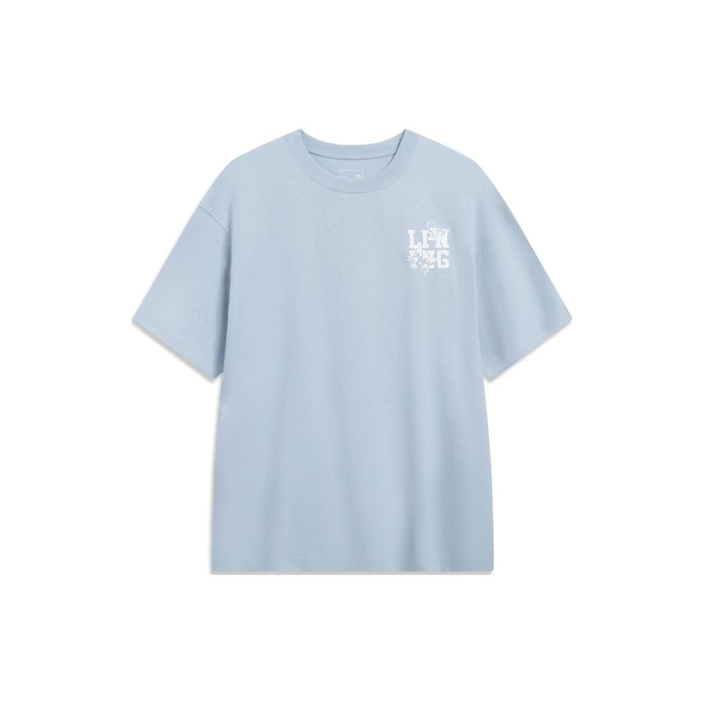 Li Ning Sports Life Collection T Shirt Men's Sky Blue AHST203-2