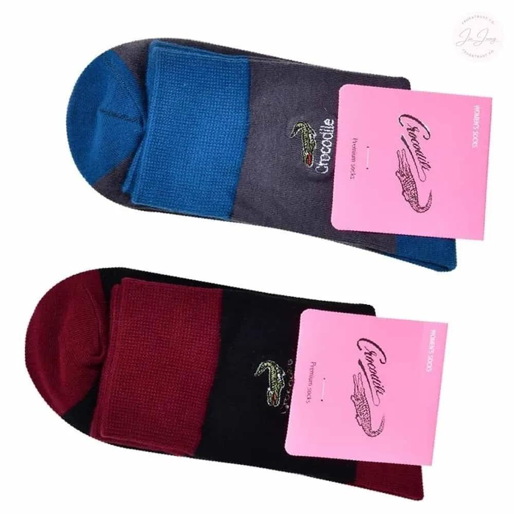 Crocodile Women s Casual Mid-Length Socks Free Gift Socks Pretty Socks Women s Socks 24cm Random Shipping (5 Pairs)
