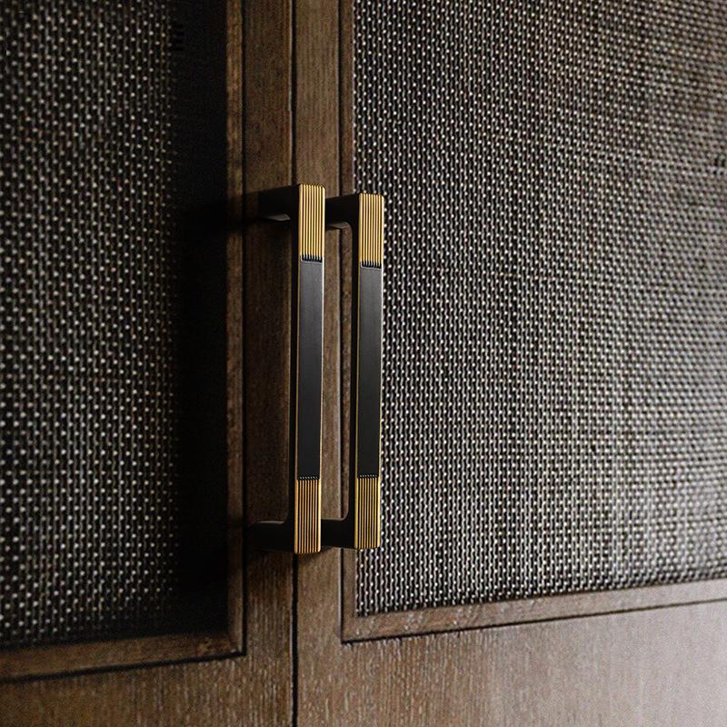 WV Chinese Kitchen Furniture Handles Modern Cupboard Dressers Brass Gold Cabinet Door Handles Closet Drawer Knobs Hardware