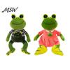 Frog Plush Toy Prince Princess Toy, Cute Stuffed Animal with Striped Shirt/Skirt, Soft Pillow for Bedroom, Birthday Gift Kids Lovers