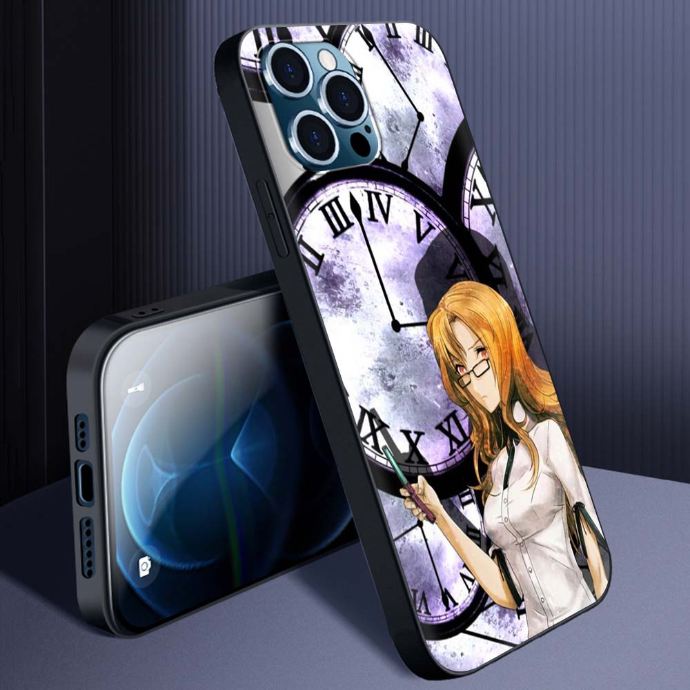 Steins Gate Okabe Anime Manga Luxus Handyhülle Für iPhone 13 14 11 12 Pro Max 7 8 Plus SE X XR XS Weiche Vollabdeckung Schwarze Hülle
