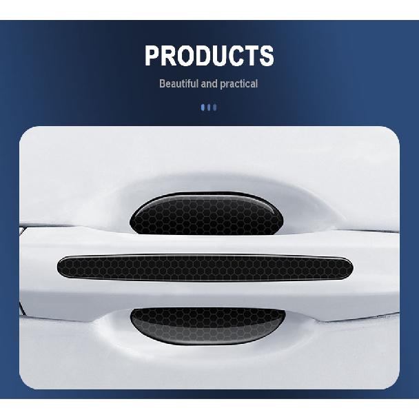 Car Door Handle Sticker Protective Film Door Bowl Protector Trim Sticker Universal Anti-Scratch Protection Car Handle Bowl Strip Interior Mirrors 6