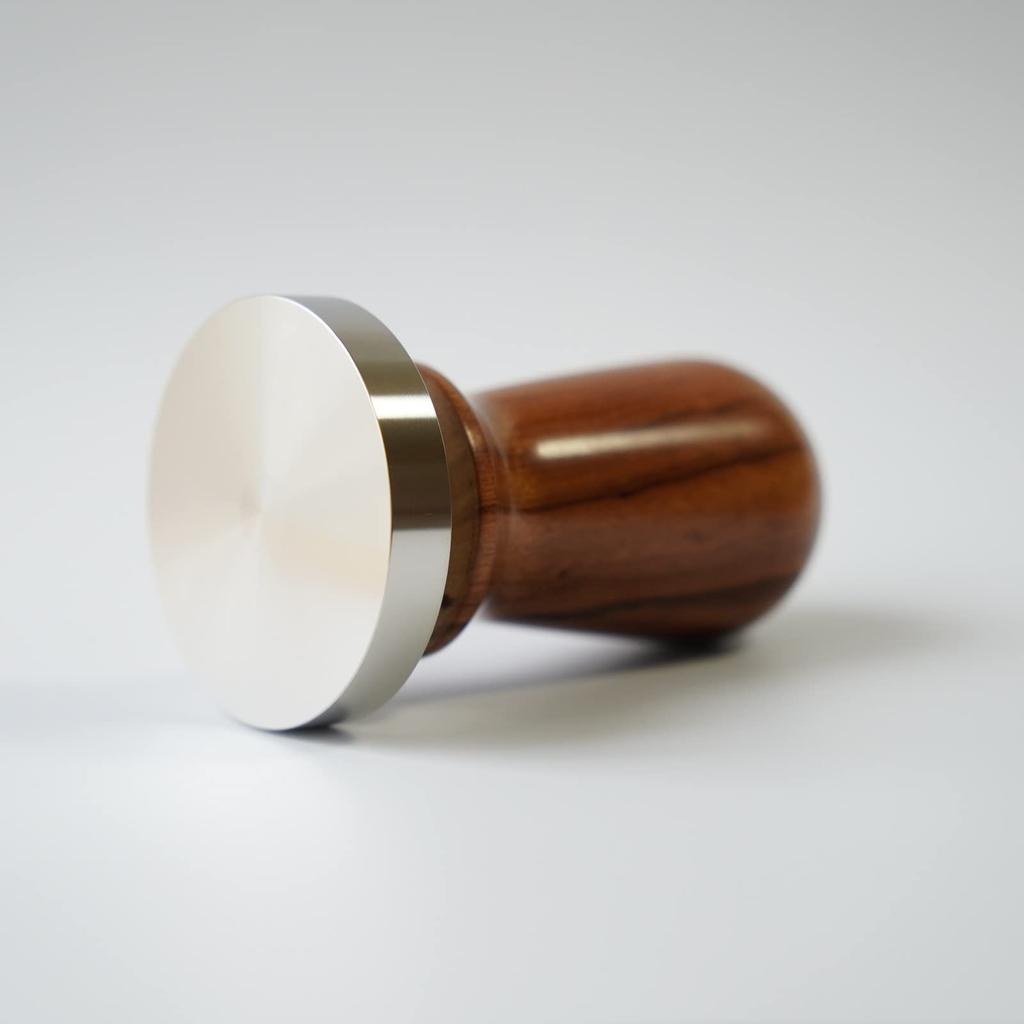 FUN COFFEE 58mm Tamper for Coffee Espresso Wooden Stainless Commercial Use Espresso, Equipment, Machine, Handle, Steel, (co-0023)