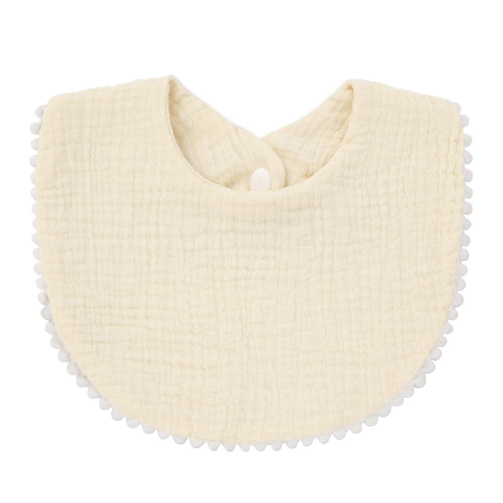 Baby Cotton Gauze Bibs With Ruffled Edges Soft Absorbent Drool Bibs For Infants And Toddlers Cute Floral Lace Burp Cloth