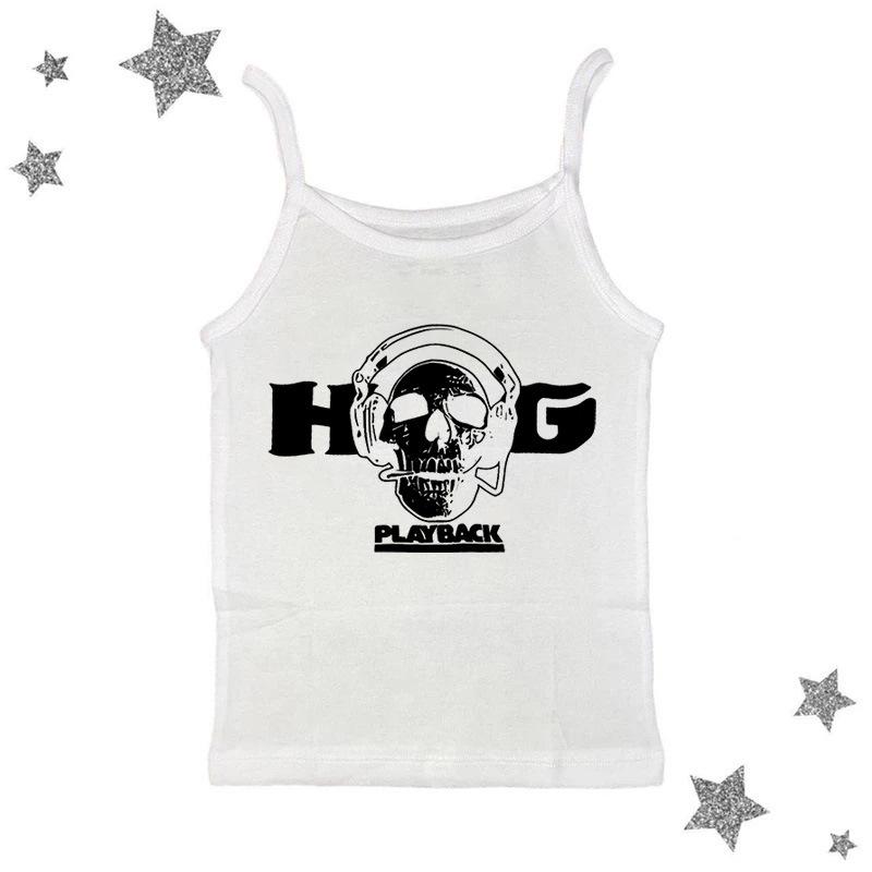 YK Millennium Style Fashion Letter Printed Suspender Vest Spring and Summer New Simple Single Wear Short T-Shirt Inside