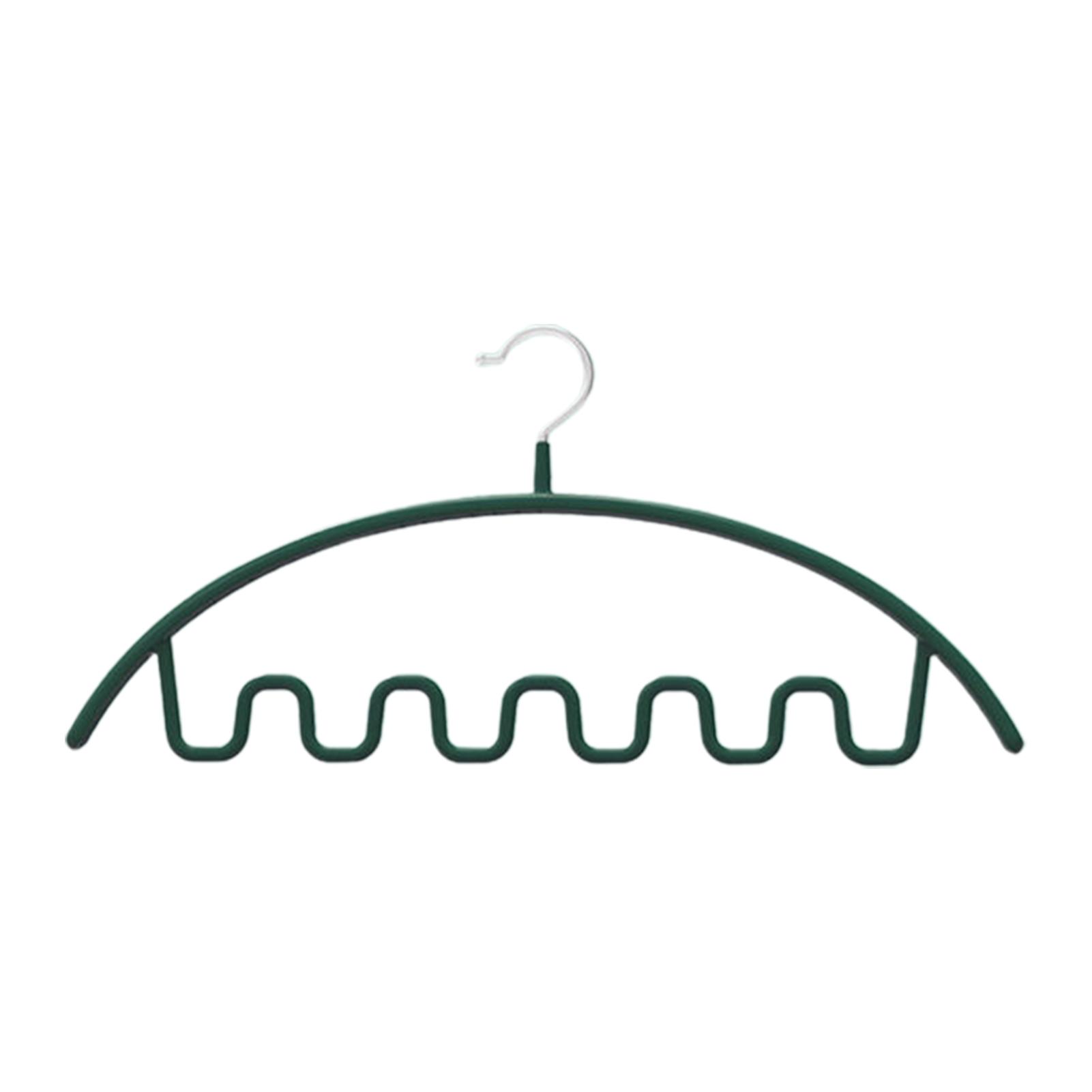 

Wave Pattern Stackable Hanger With Multiple Ports Multifunctional Wave Hanger Organiser For Suspenders Non Slip Magic Hangers 5PCS армія зелений колір