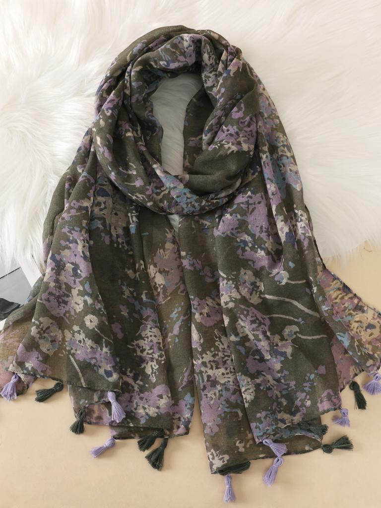 Luxury Brand Autumn Winter Women Scarf Beach Shawl Cotton Lady Fashion Flower Scarves Bandana Pashmina Wrap Hijab Muffler