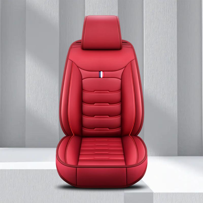 Car Seat Cover Premium Waterproof Faux Leather Cushion for Front Seat Four Season Universal Fit Most Car SUV Car Accessories