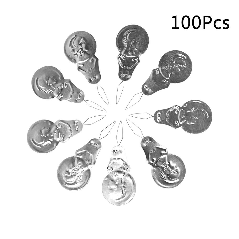 100Pcs Aluminum Gourd Shape Needle Threader Tool Wire Loop Threader For Machine Hand Needles Sewing Helper Craft Project