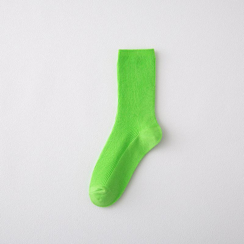 Female Autumn Fashion New Colorful Candy Color In The Tube Pile Socks