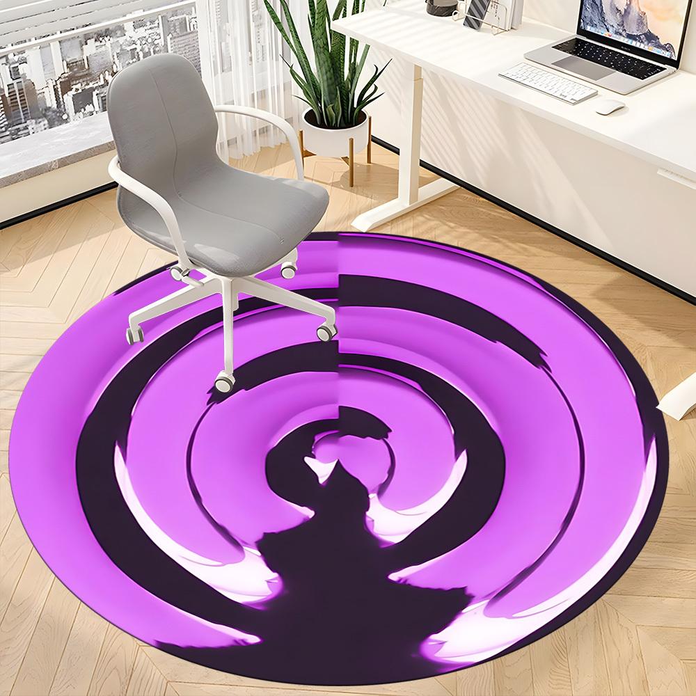 1pc Spiral Art Chair Carpet for Office - Durable, Ideal for Chair Mats, Stylish & Functional Decorative Rug yy260130045