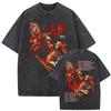 Korn Nu Metal "Follow the Leader" Album del 1998 Grafica Hopscotch Oversize Vintage Lavato Streetwear Maglietta Top per Fan del Nu Metal e del Rock