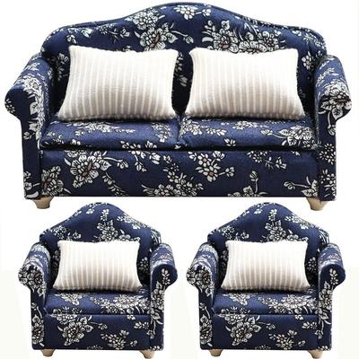 Moin Moin Scale Miniature Furniture Sofa Set Dollhouse 2311mini31 1/12 (3-Piece Set) - B-Grade (Discounted) / Furniture, Two-Seater, Single,