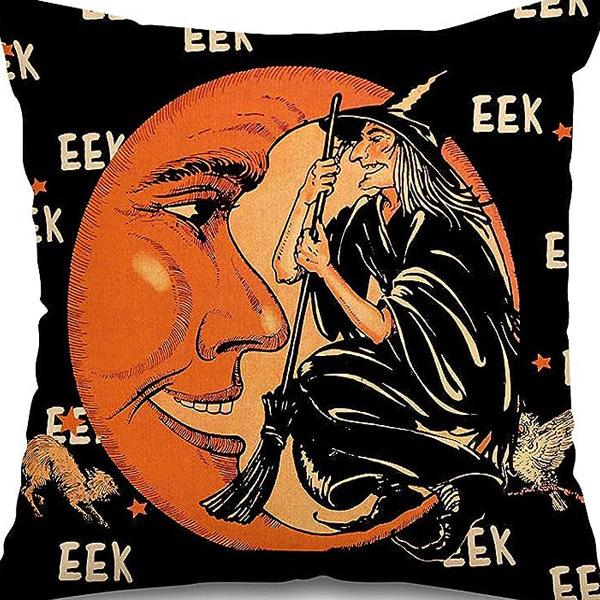 

New Halloween Decoration Home Linen Pillowcase Funny Pumpkin Head Sofa Pillowcase Combination 45 * 45Cm [without core]