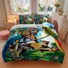 3pcs Anime Leopard & Parrot Bedding Set, Includes One Quilt Cover and Two Pillowcases (No Core), Polyester Fabric