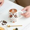 Tasse à café crâne Halloween 400ML Tasse en céramique fantôme 3D Tasse à eau créative et amusante Tasse à lait pour le petit-déjeuner Maison Boisson Cadeau Halloween