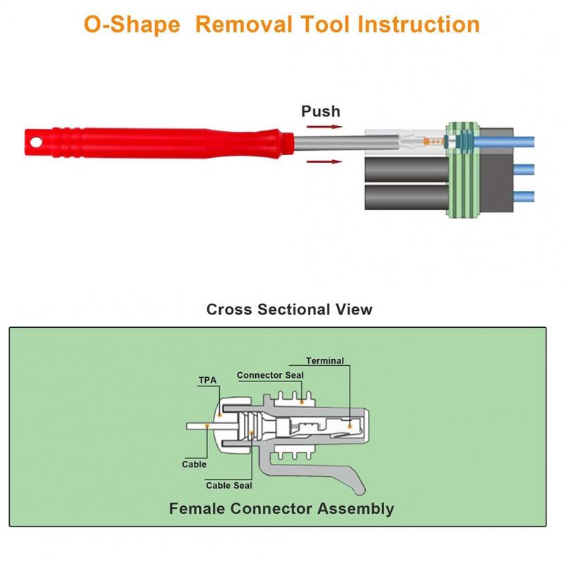 

Car Accessories 21Pcs Red Terminal Removal Tool Electrical Connector Pin Extractor Tool Set 21 piece set