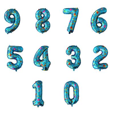 32Inch Tall Blue Number Balloon Sturdy Foil Balloons for Party Birthday Decoration Essential