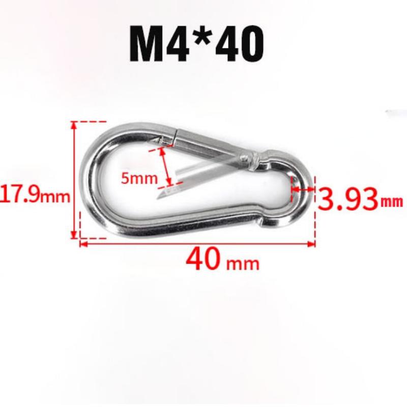 1/2PCS 304 Stainless Steel Carabiner Safety Buckles Spring Snap Hook Outdoor Climbing Camping Rope Suspension Connection Buckle