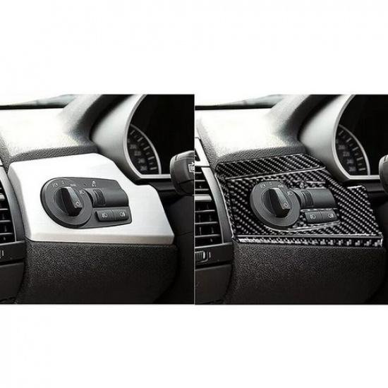 4pcs Carbon Fiber Button Cover Trim Fits for BMW Z4 E85 2003-2008