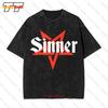Sinner Pentagram Vintage Oversized T-Shirt JN88