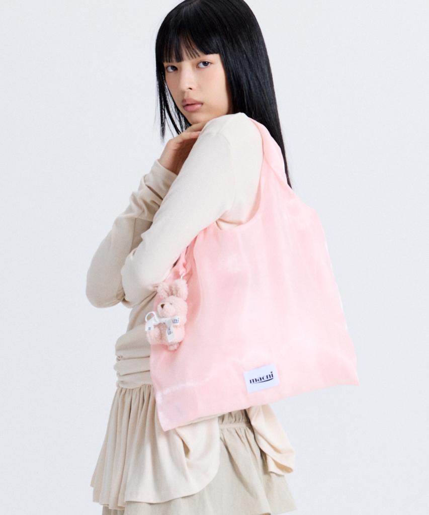 Macni Sheer Silky Shoulder Bag Pink