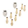 10PCS Drill Chuck Collet Set Brass Electric Drill Keyless Bit Collet Chuck Fast Change Adapter Tool