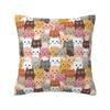 Luxury Cute Kitten Cat Doodle Cushion Cover Cm Velvet Throw Pillow Case Bedroom Decoration Sofa Chair Pillowcase