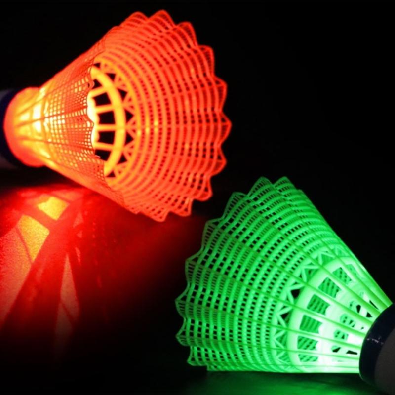 4Pcs Nylon LED Badminton Shuttlecocks Badminton Indoor Outdoor Sport Training Badminton for Ball Training Game Tool Kits