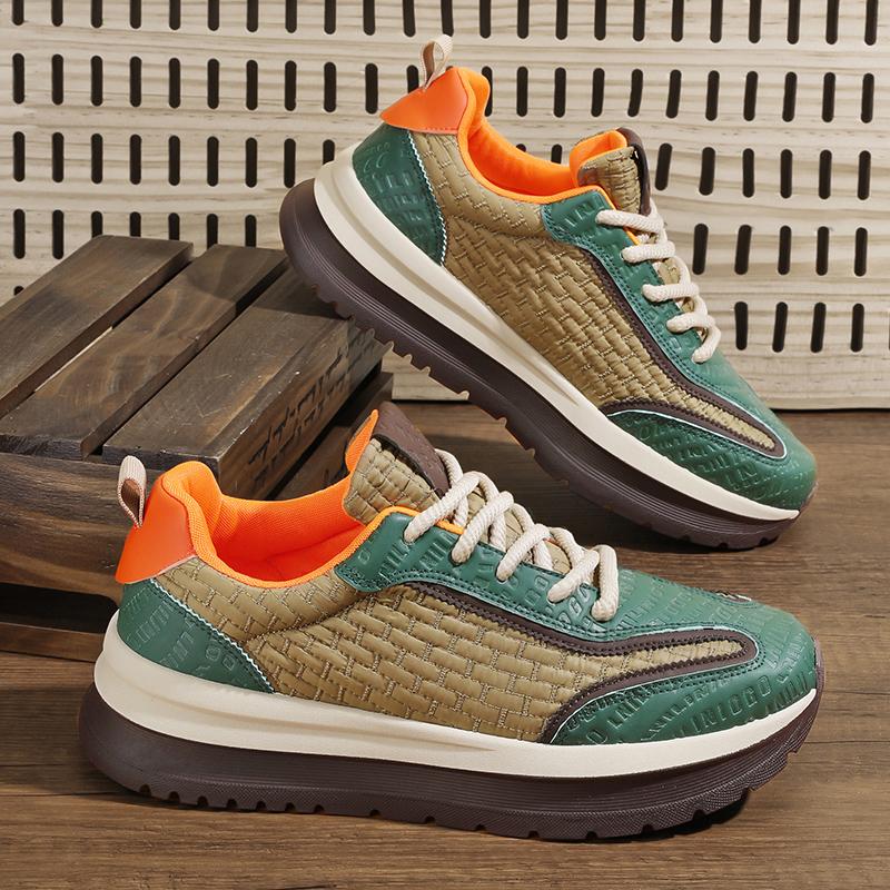 

CS new youth sports fashion platform shoes men s shoes, black, green, rice 44