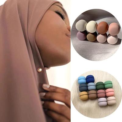 Matte Metall Hijab Schal Magnet Kein Haken Muslimische Frauen Magnetische Hijab Pins Islamische Pinless Sicherheit Kopftuch Broschen Zubehör